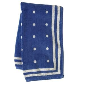 Lauren Ralph Lauren RLL Hand Towel Blue White Polka Dot Cotton 14 X 26.5 inch